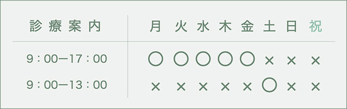 診療カレンダー